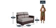 Ottawa 3 Seater RHS Sectional Sofa in Beige & Brown Colour