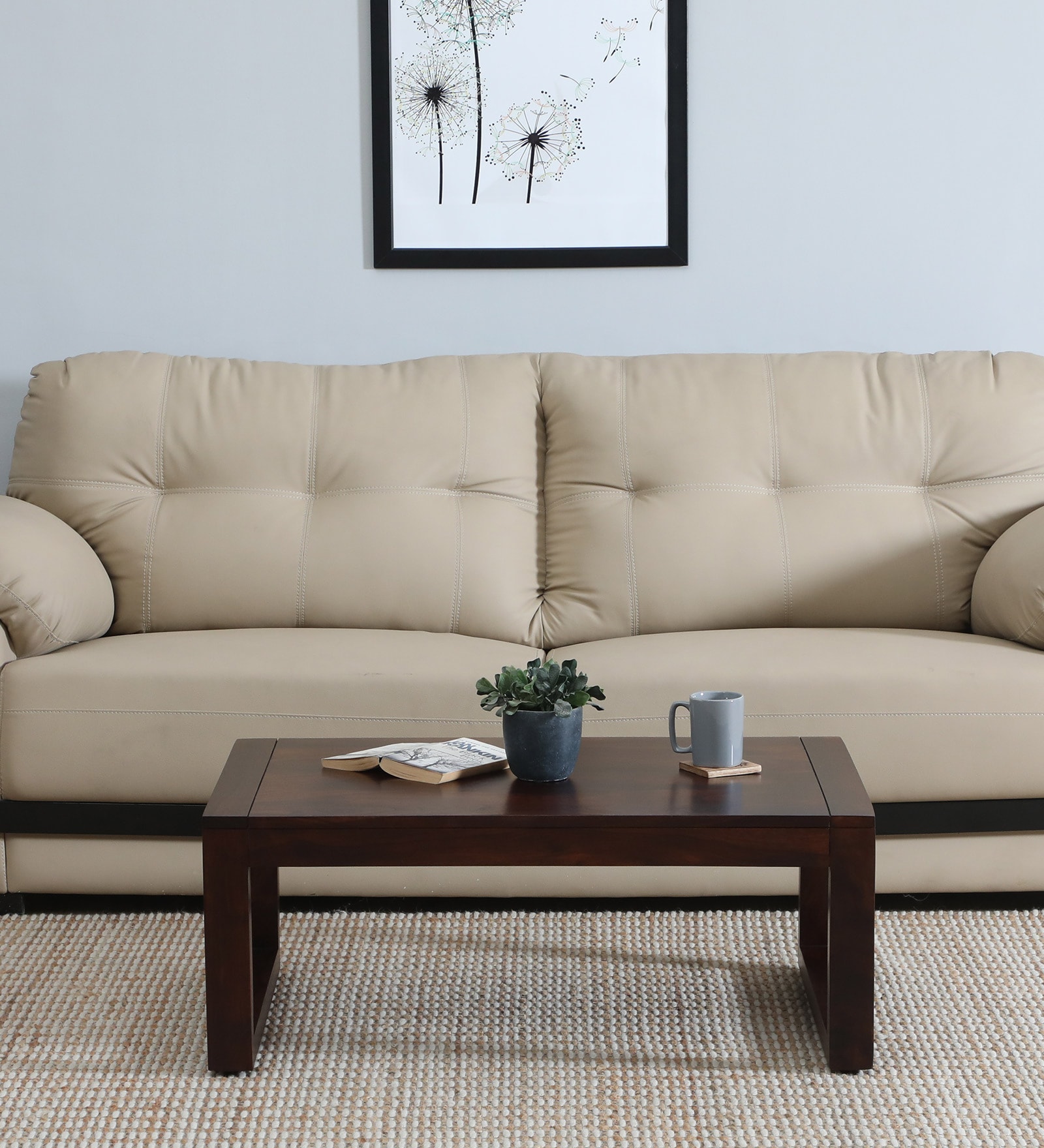 Otek Sheesham Wood Coffee Table In Scratch Resistant Walnut Finish