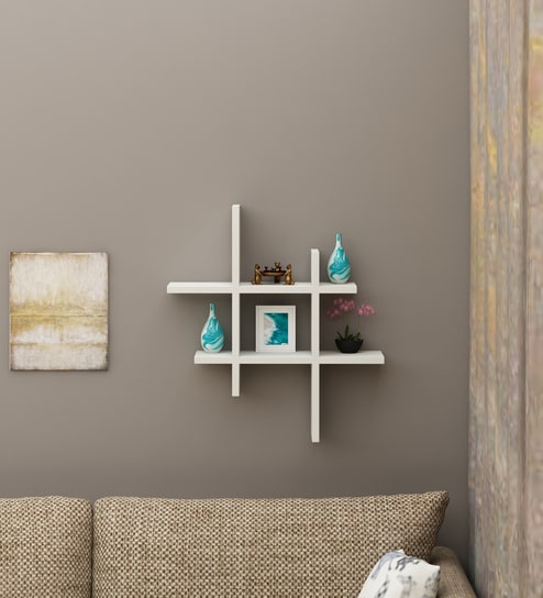 Otto Wall Shelf In Frosty White Color