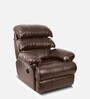 Otium Leatherette 1 Seater Motorized Recliner In Brown Colour