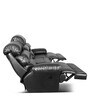 Otium Leatherette Motorized 3 Seater Recliner In Black Colour