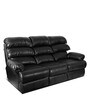 Otium Leatherette Motorized 3 Seater Recliner In Black Colour