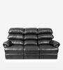 Otium Leatherette Motorized 3 Seater Recliner In Black Colour