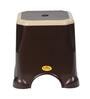 Otter Plastic Seating Stool in Brown & Beige Colour