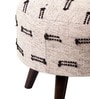 Bohemian Jacquard Seating Stools in Black & Off White with (Set of 2)