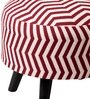 Crest Jacquard Seating Stools in Maroon & White Color