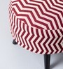 Crest Jacquard Seating Stools in Maroon & White Color