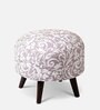 Hues Jacquard Foot Stool In Grey Color