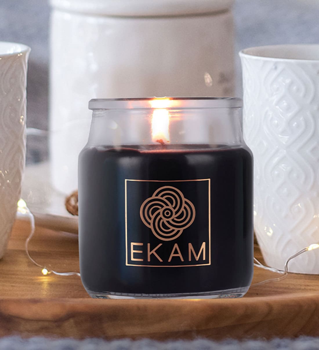 Buy Oudh Fine Aroma Set Of 5 Scented Candles By Ekam Online - Scented ...