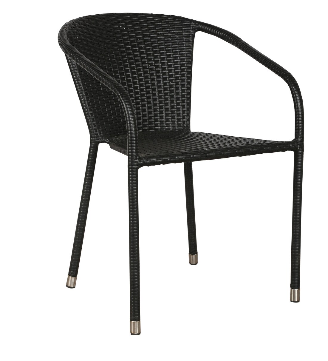 Buy Aloy Wicker Table and Chair Set in Black with 2 Chairs by Ventura