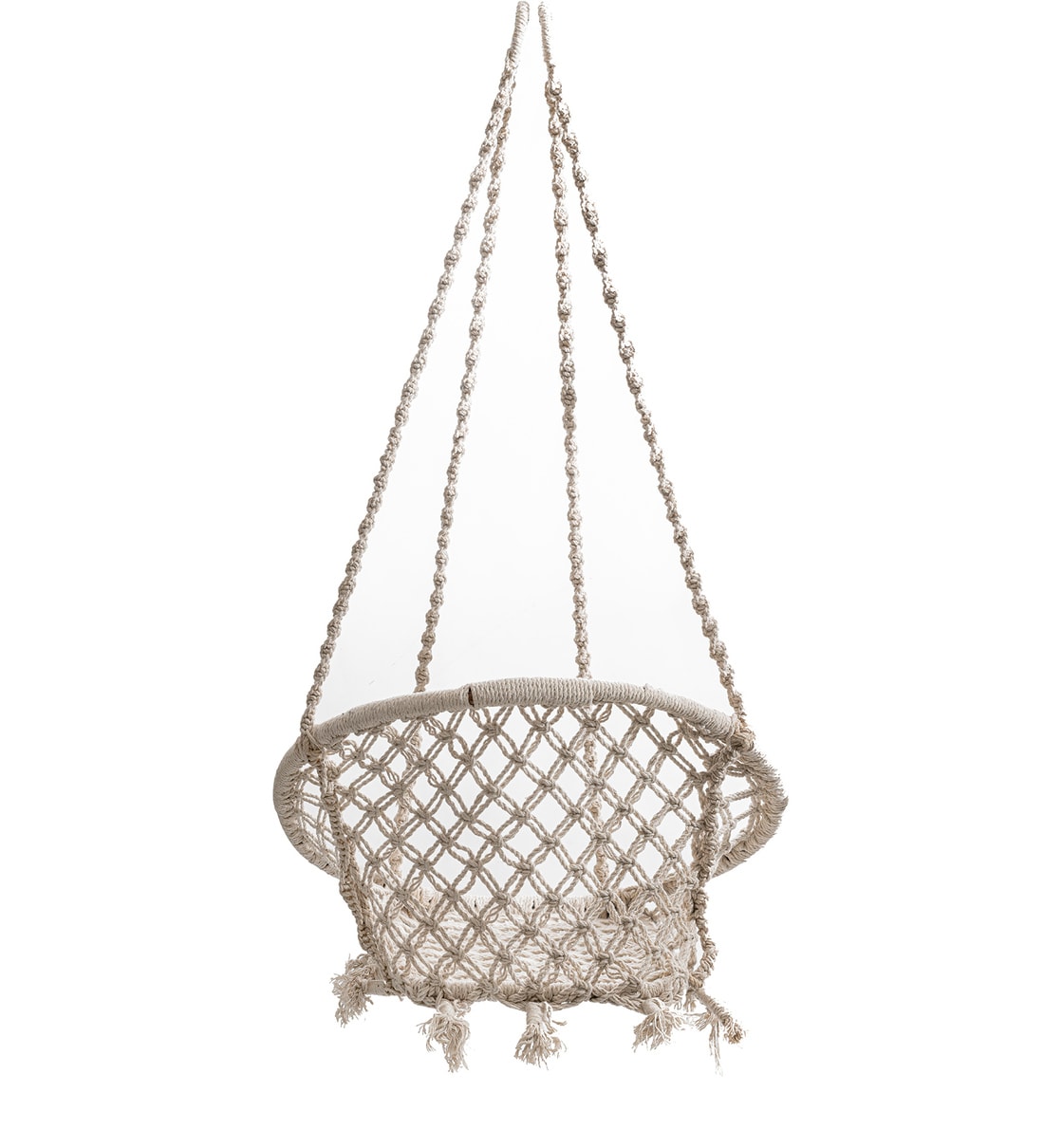 Buy Outdoor Swing in Off White Colour by Swingzy Online Swings