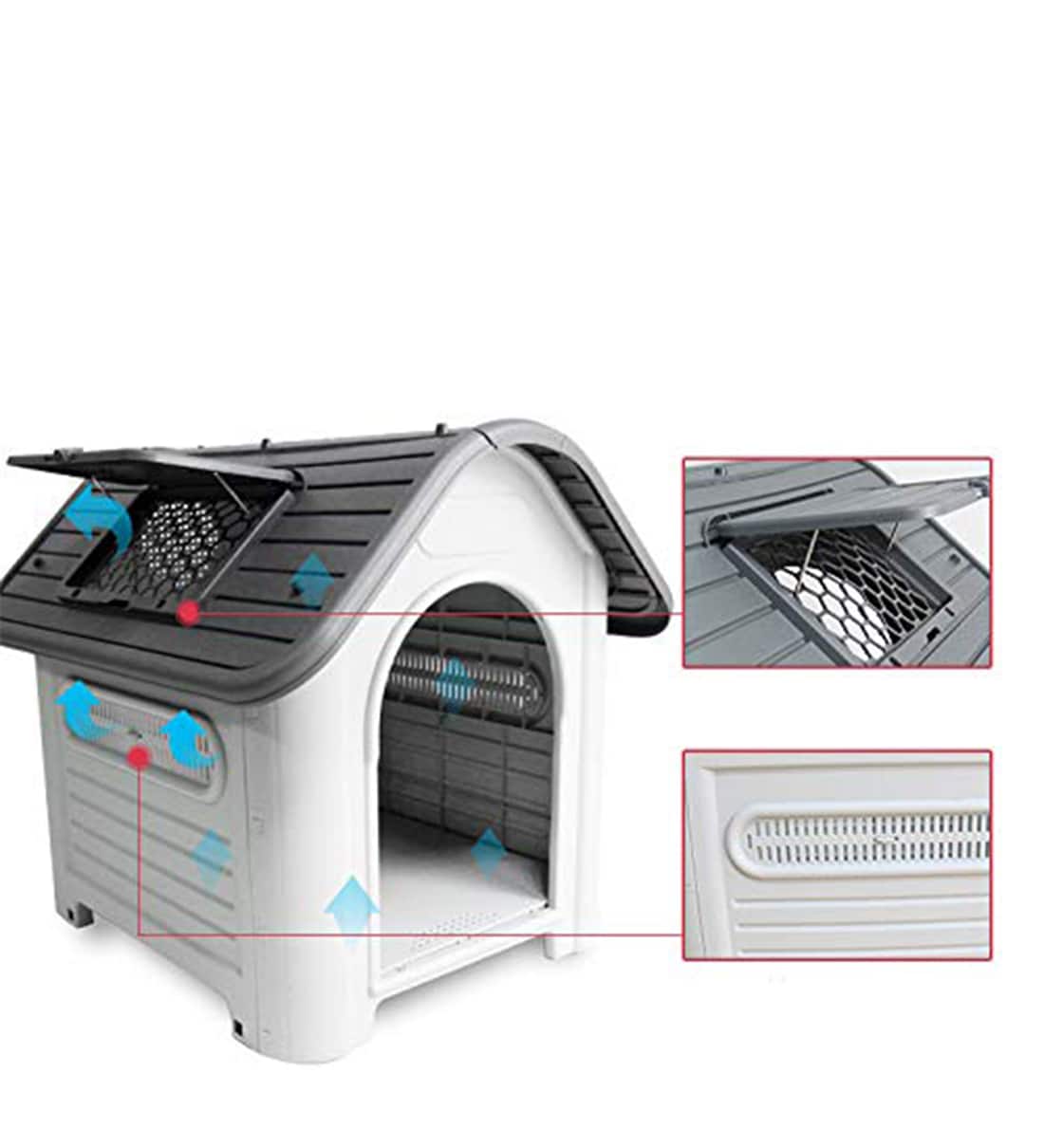 Buy Outdoor Winter Warm Plastic Dog House in Black Colour By Emily Pets Online Dog House Dog