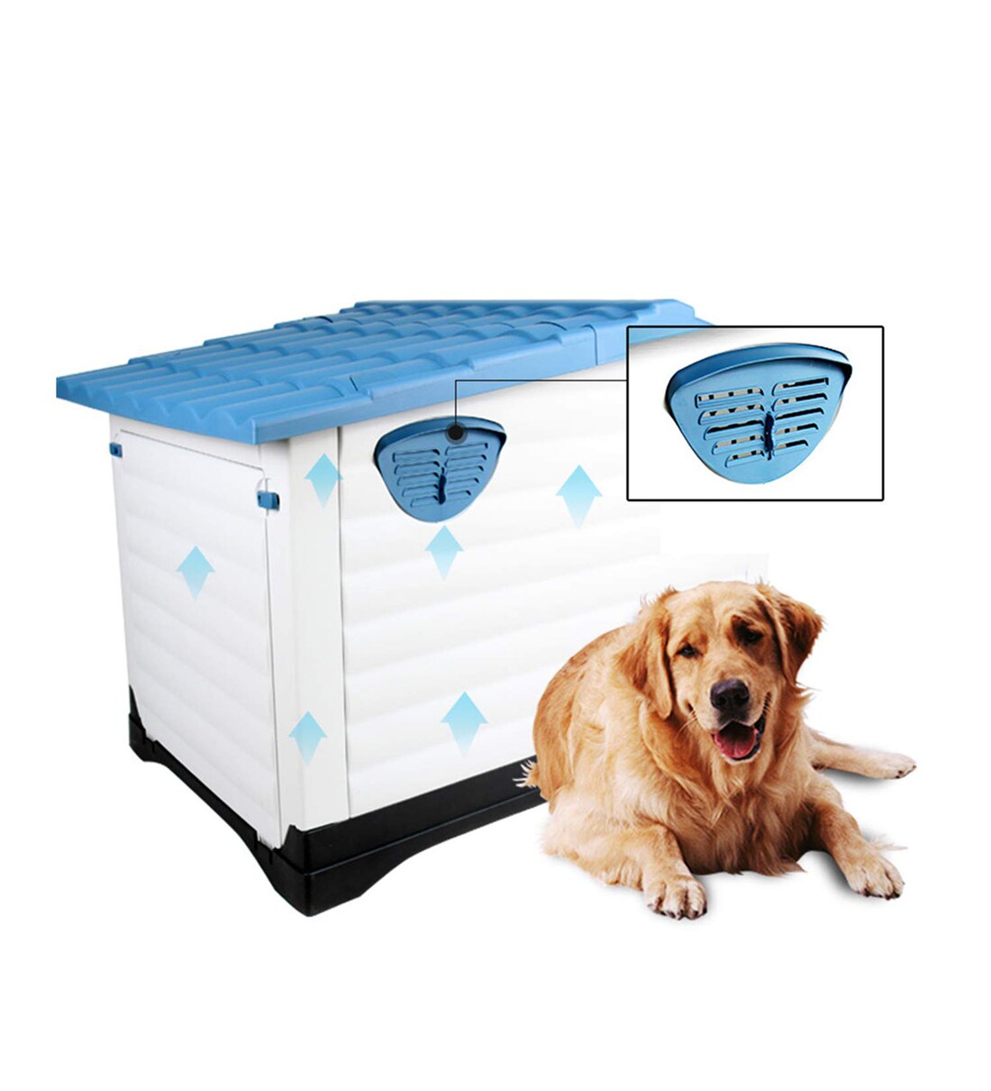 Buy Outdoor Winter Warm Plastic Dog House in White Colour By Emily Pets Online Dog House Dog