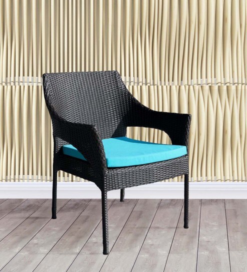 Garo Outdoor Wicker Chair In Stone Brown Colour By Gebe