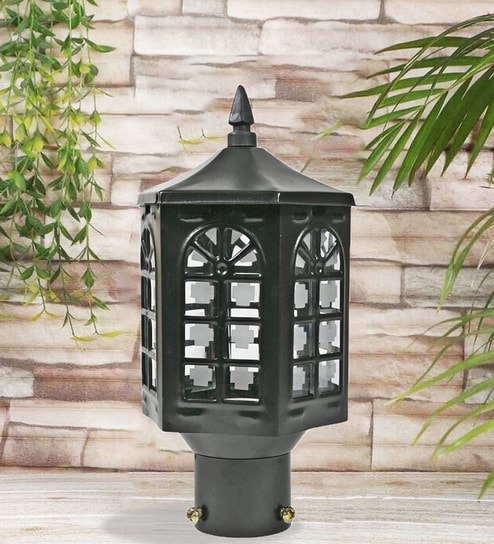 Outdoor Post Lantern Gate Light with Clear Glass