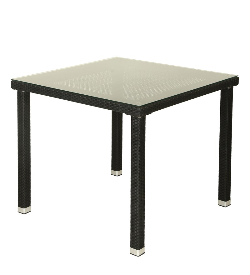 Buy Outdoor 4 Seater Dining Set in Dark Brown Colour by Ventura Online