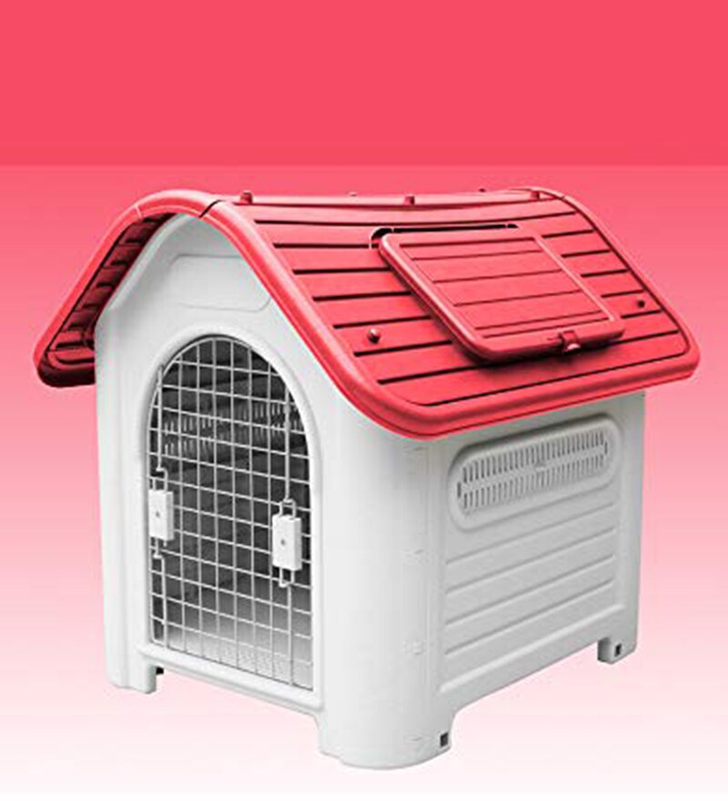 Buy Outdoor Winter Warm Plastic Dog House in Red Colour By Emily Pets Online Dog House Dog