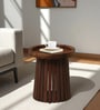 Oullins Mango Wood End Table In Tubbaq Finish