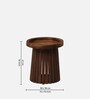 Oullins Mango Wood End Table In Tubbaq Finish