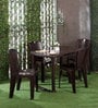 Prima Outdoor Plastic Table and Chair Set in Weather Brown Colour with 4 Chairs