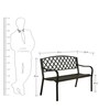 Outdoor Bench in Powder Coated Mild Steel