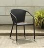 Outdoor Wicker Patio Chair in Brown Finish