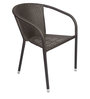 Outdoor Wicker Patio Chair in Brown Finish