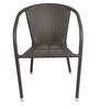 Outdoor Wicker Patio Chair in Brown Finish