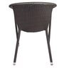 Outdoor Wicker Patio Chair in Brown Finish