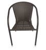 Outdoor Wicker Patio Chair in Brown Finish
