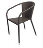 Outdoor Wicker Patio Chair in Brown Finish