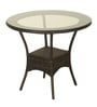 Outdoor Wicker Table and Chair Set in Dark Brown Finish