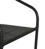 Outdoor Wicker Table and Chair Set in Black with 4 Chairs