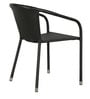 Outdoor Wicker Table and Chair Set in Black with 4 Chairs