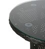 Dia Wicker Outdoor Coffee Table in Black Finish