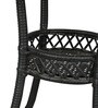 Dia Wicker Outdoor Coffee Table in Black Finish
