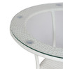 Wicker Outdoor Coffee Table in White Colour