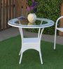 Wicker Outdoor Coffee Table in White Colour