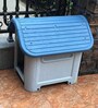 Outdoor Winter Warm- Small Sky Blue Plastic Dog House