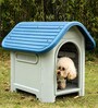 Outdoor Winter Warm- Small Sky Blue Plastic Dog House