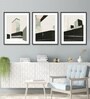 Outside Multicolor Paper Framed Art Print Set of 3