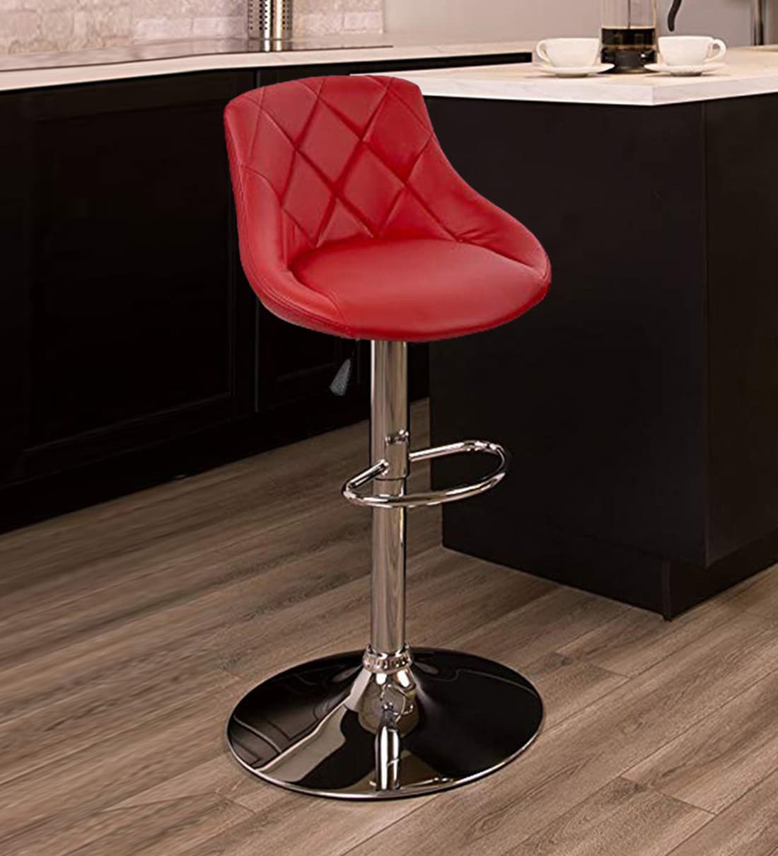 buy-oval-swivel-bar-stool-with-adjustable-height-in-red-colour-by