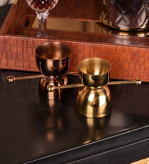 Gold Oval Peg Measurer With Handle