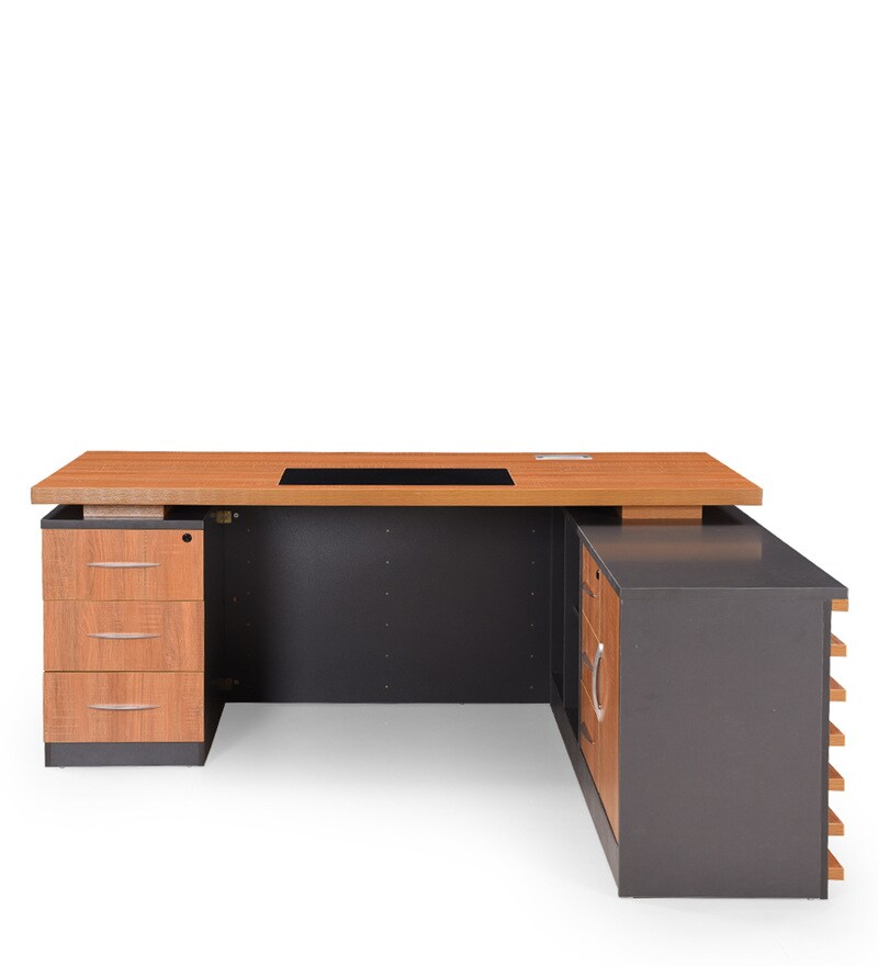Buy Deon Executive Desk in Maple Finish by Royaloak Online Executive Desks Office Tables