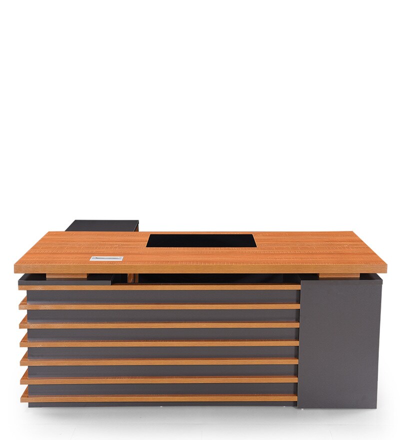 Buy Deon Executive Desk in Maple Finish by Royaloak Online Executive Desks Office Tables