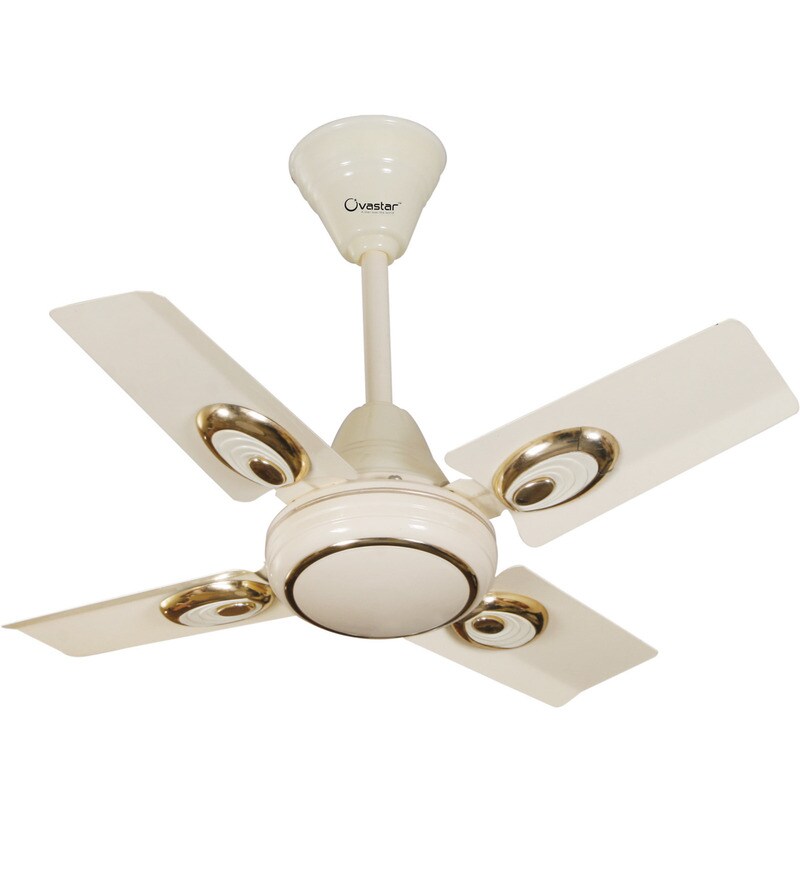 Ovastar Typhoon White And Gold 24 Inch Ceiling Fan