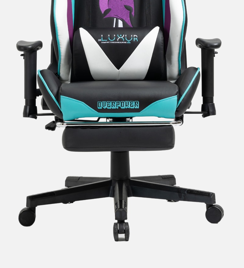 Buy Overpower Leatherette Gaming Chair in Black & Purple Colour by Dr ...