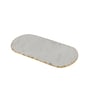 Oval  Marble Serving Tray with Gold Foil (Beige)