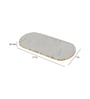 Oval  Marble Serving Tray with Gold Foil (Beige)