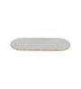 Oval  Marble Serving Tray with Gold Foil (Beige)